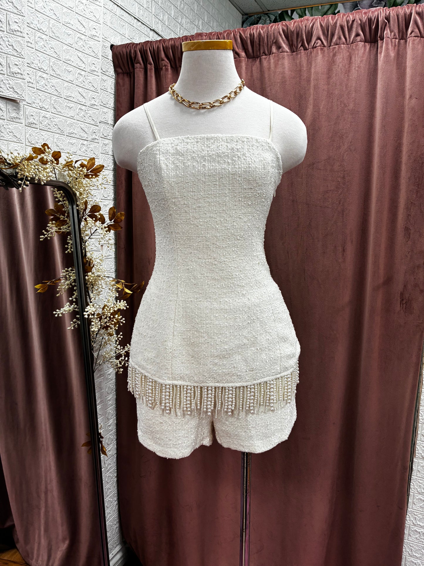 Beige set short and top