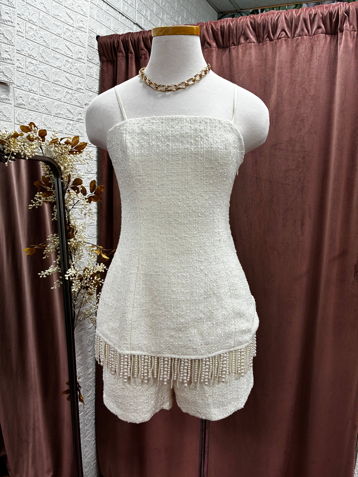 Beige set short and top