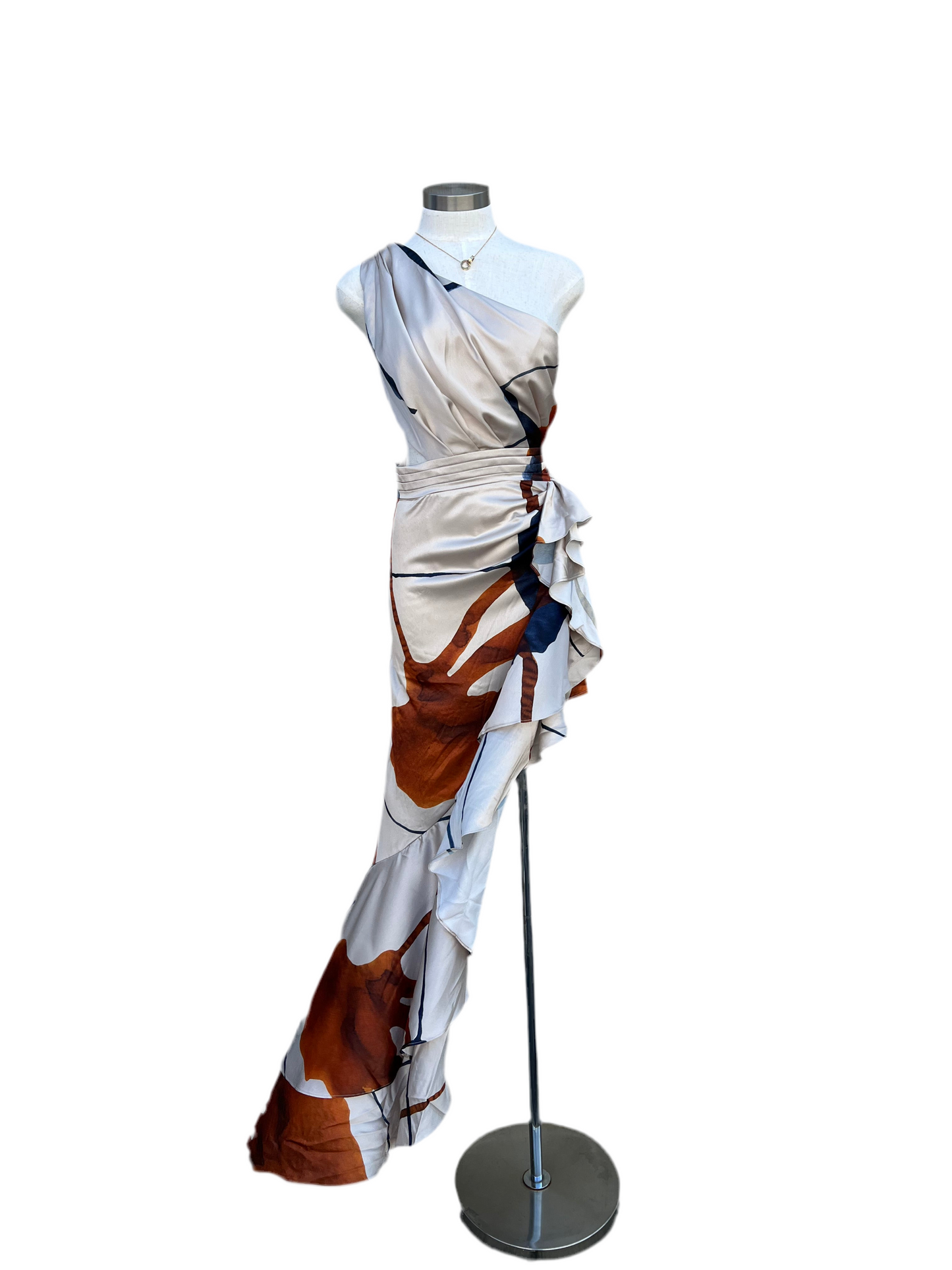 Beige and brown dress