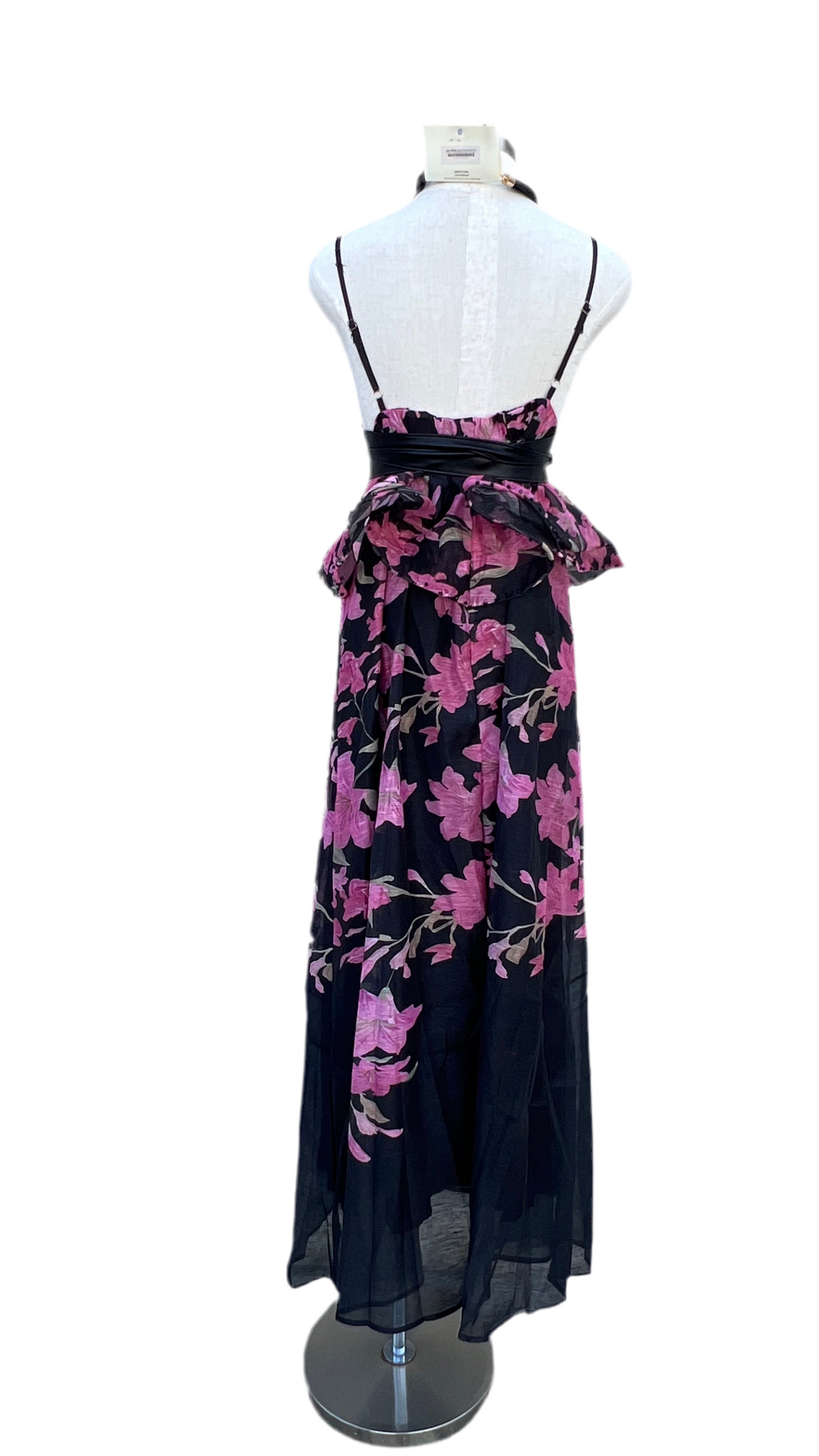 Black and pink dress