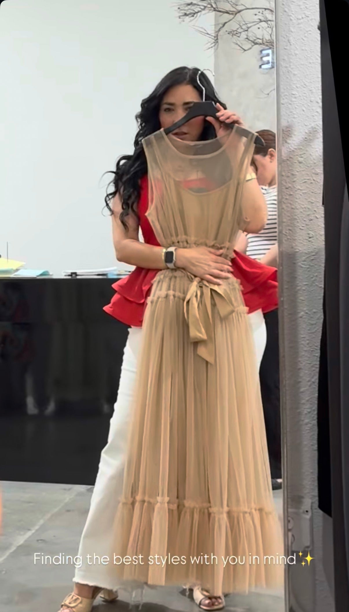 Brown chiffon Drees