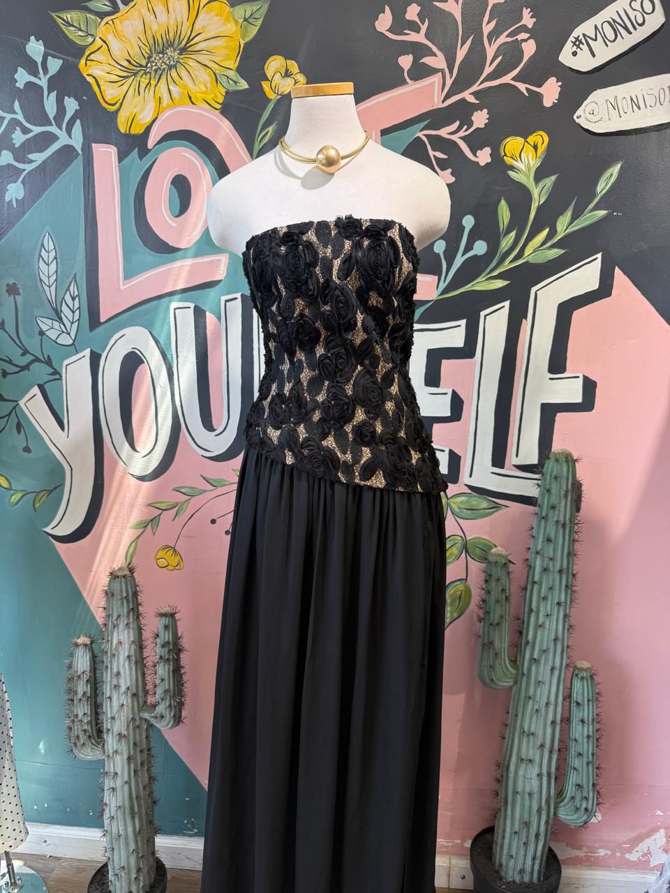 Noir Blossom Gown