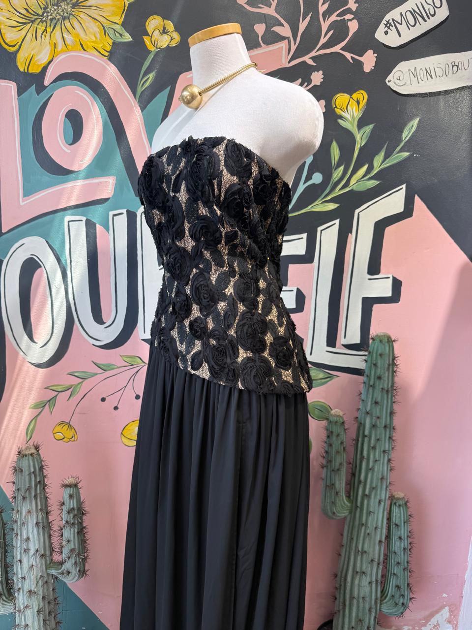 Noir Blossom Gown