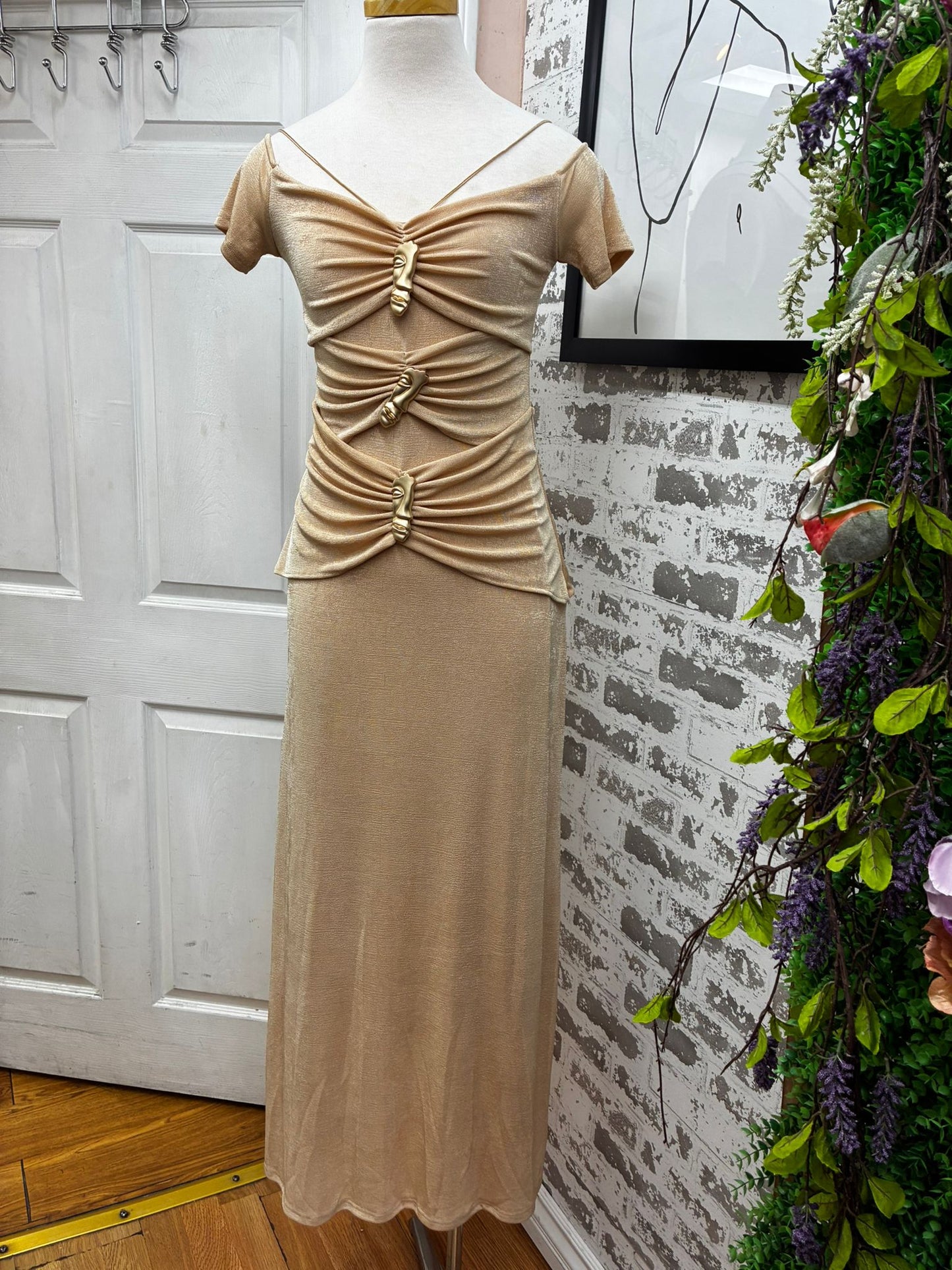 Golden Faces Gown