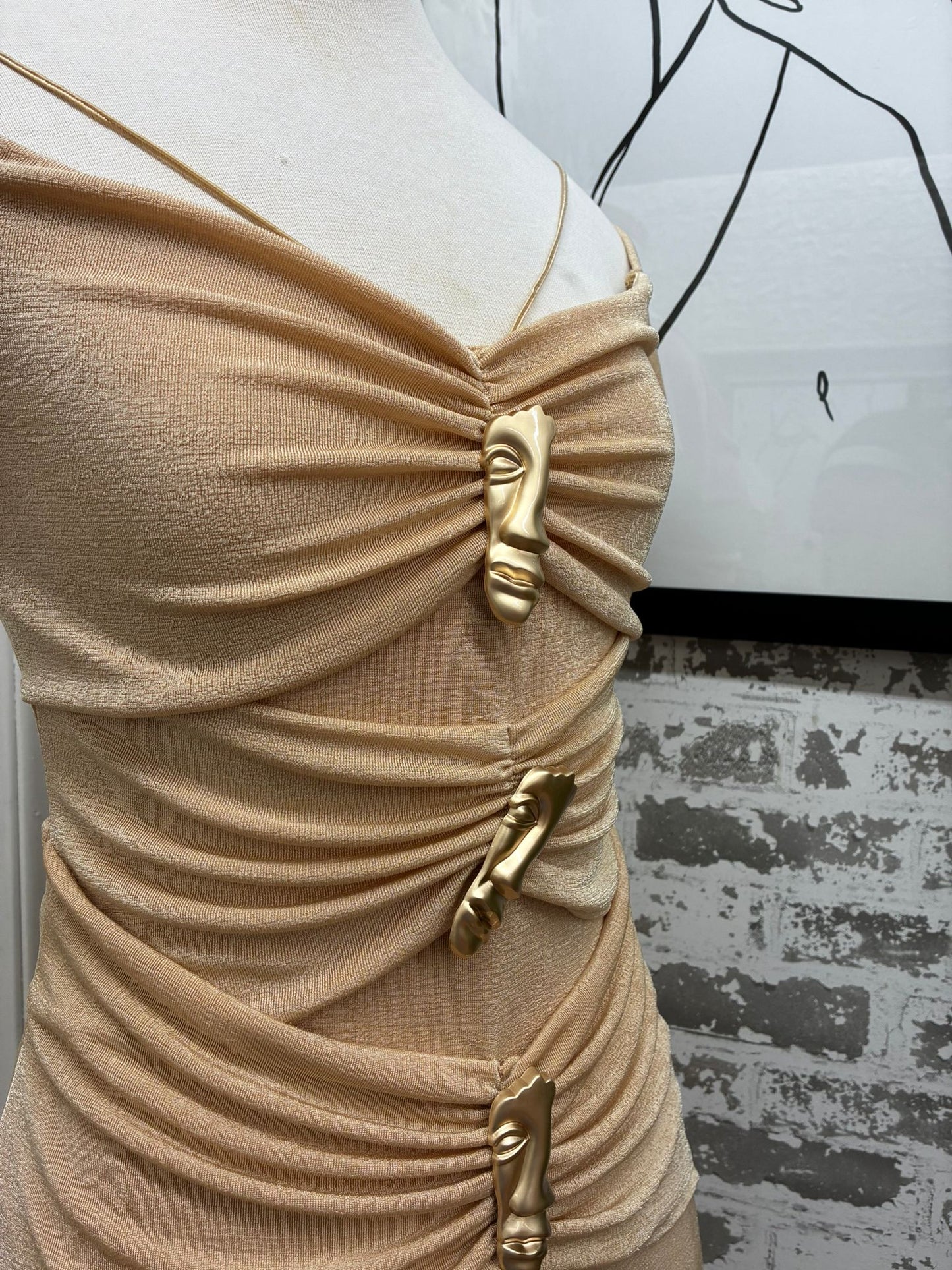 Golden Faces Gown
