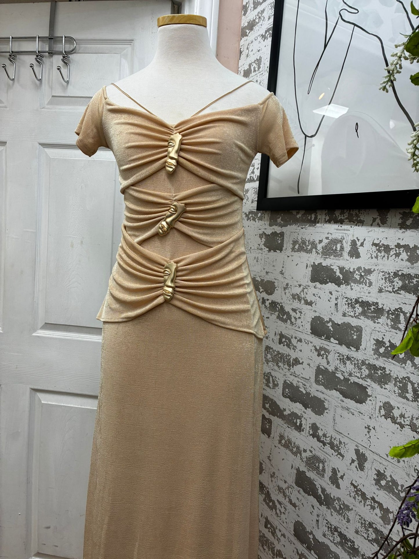 Golden Faces Gown