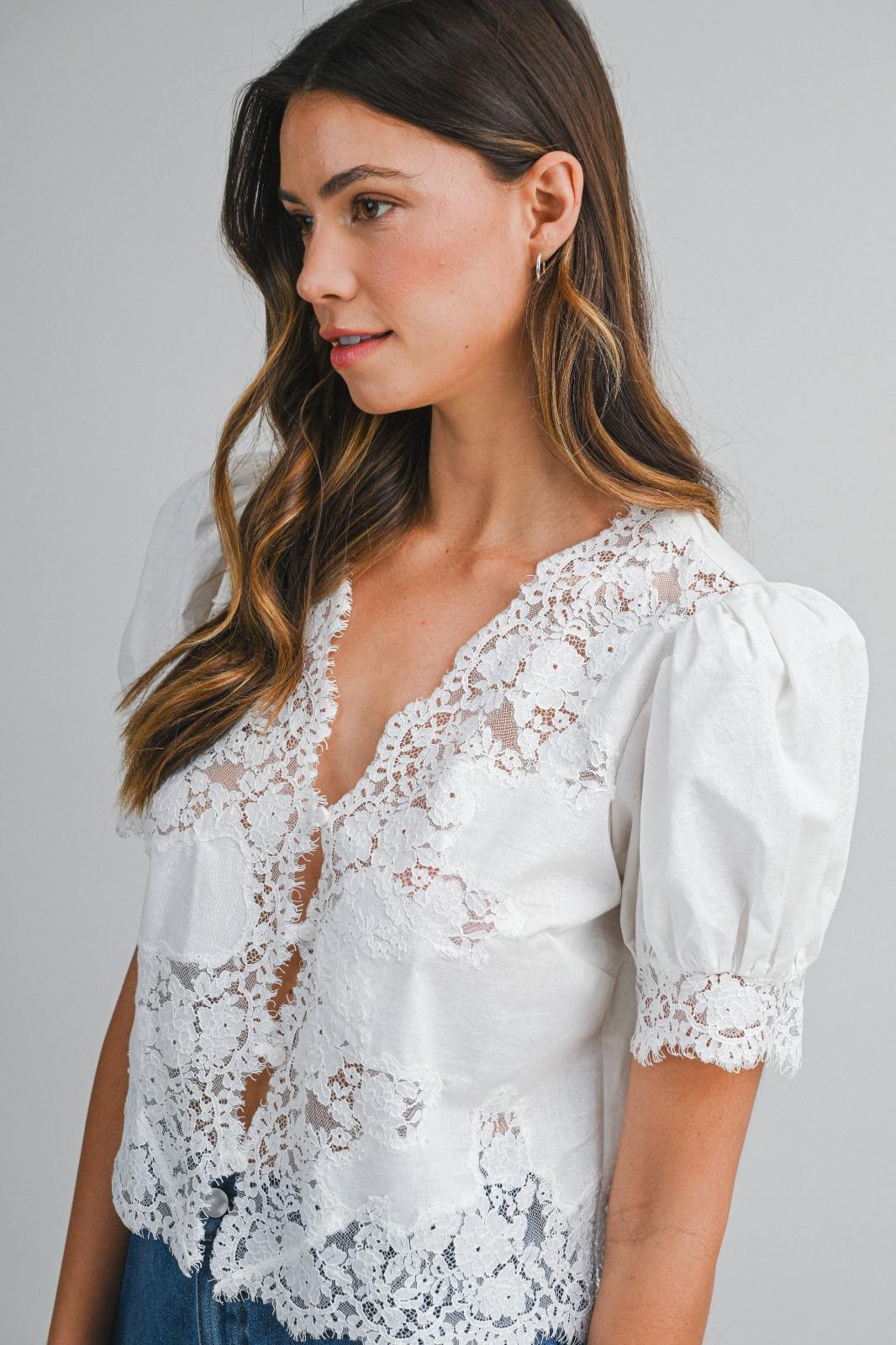 The Bella Lace Blouse