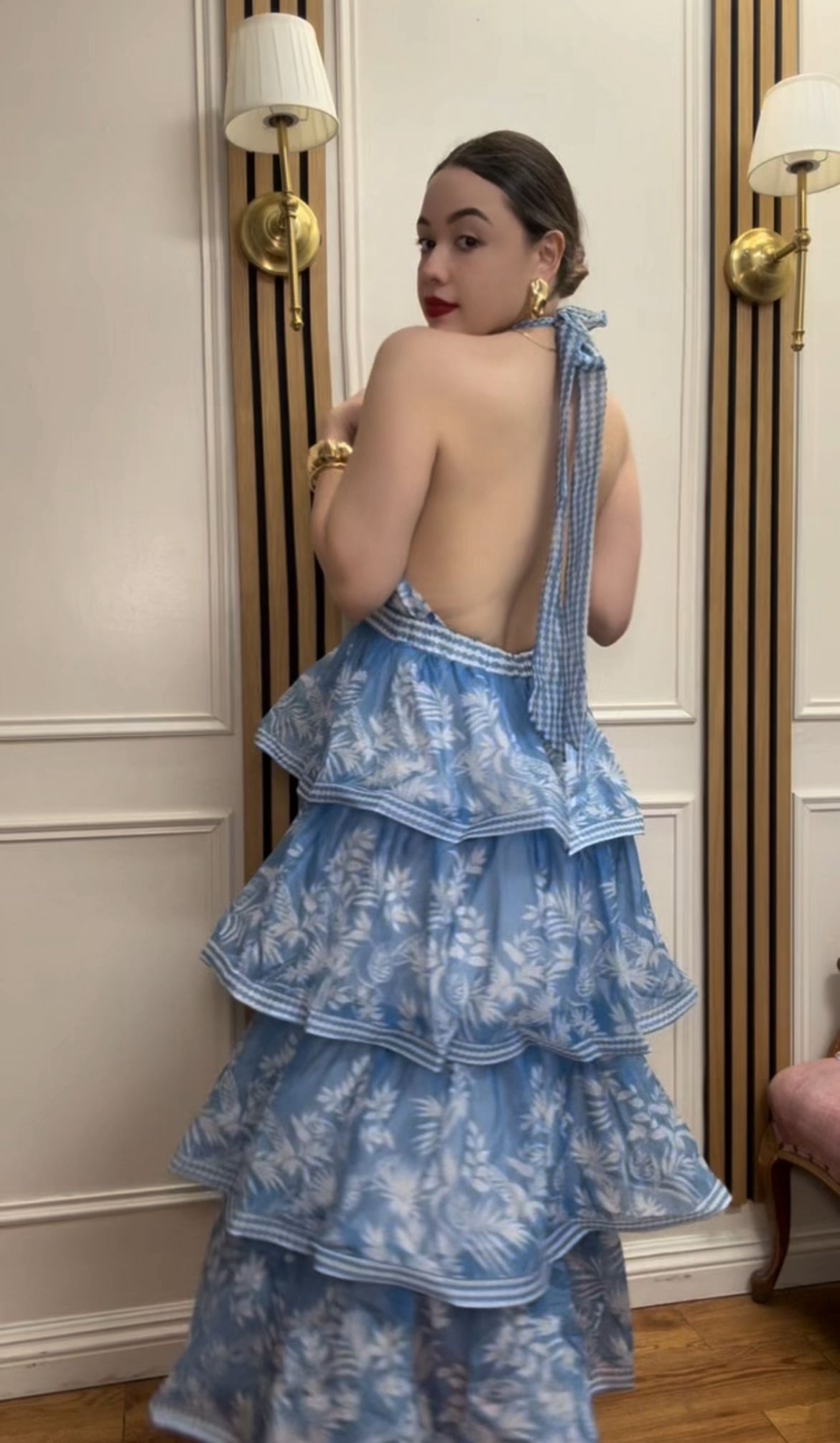 Blue Botanica Cascade Dress
