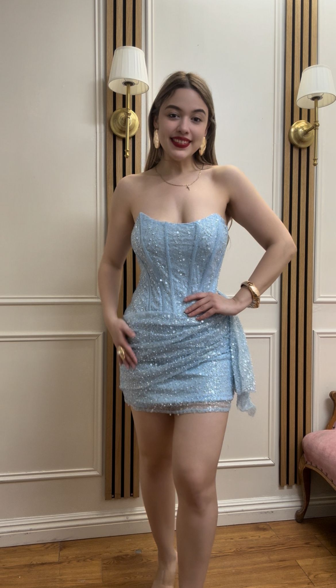 Something Blue, Something New Mini Dress