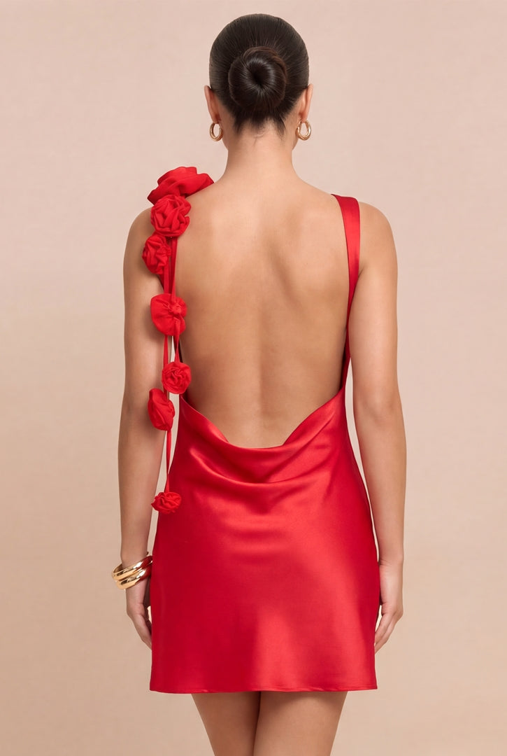 Red Rose Satin Mini