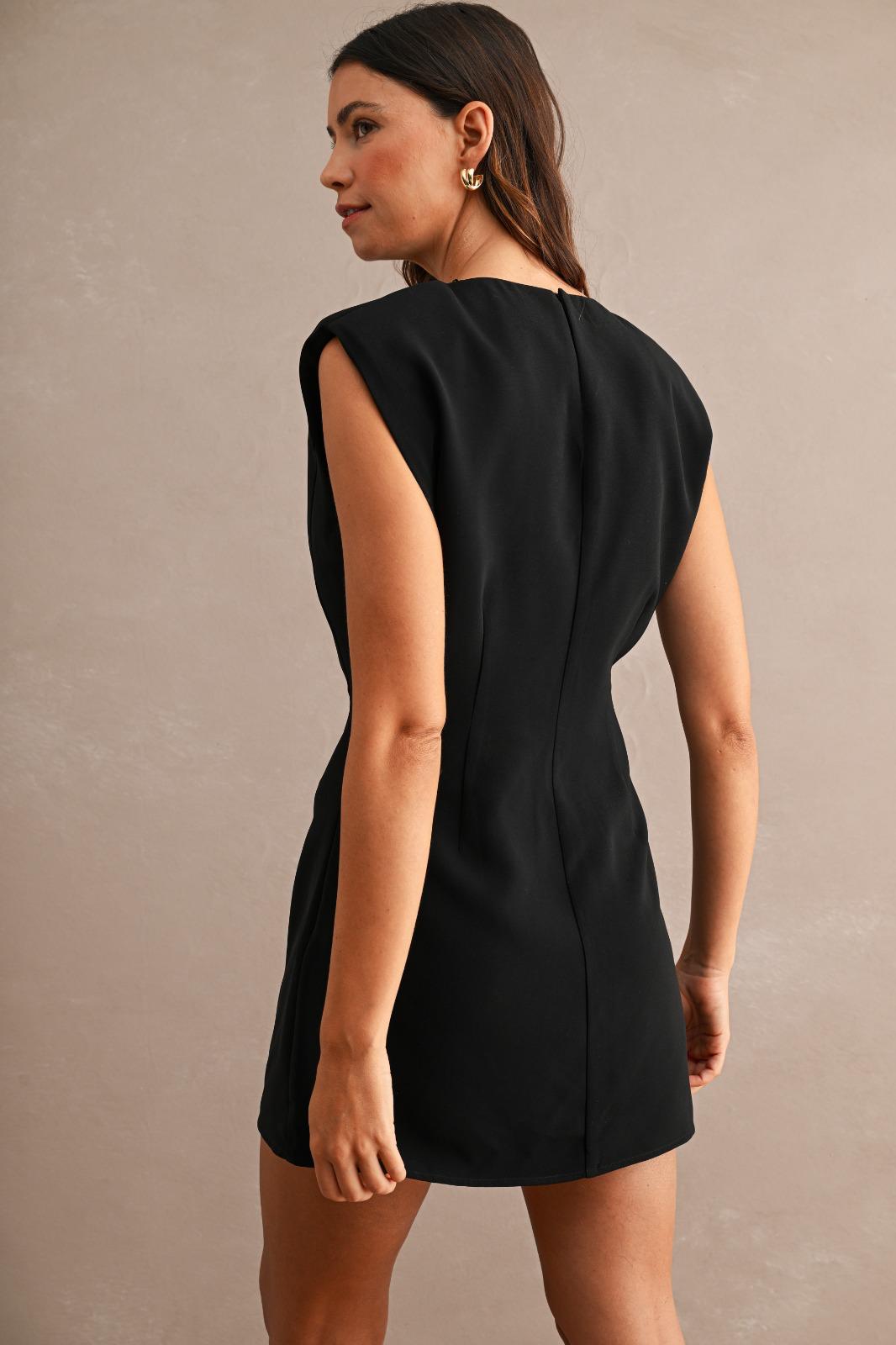 Structured Shoulder Mini Dress
