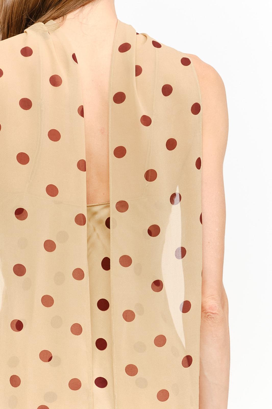 Sand Dot Backless Gown