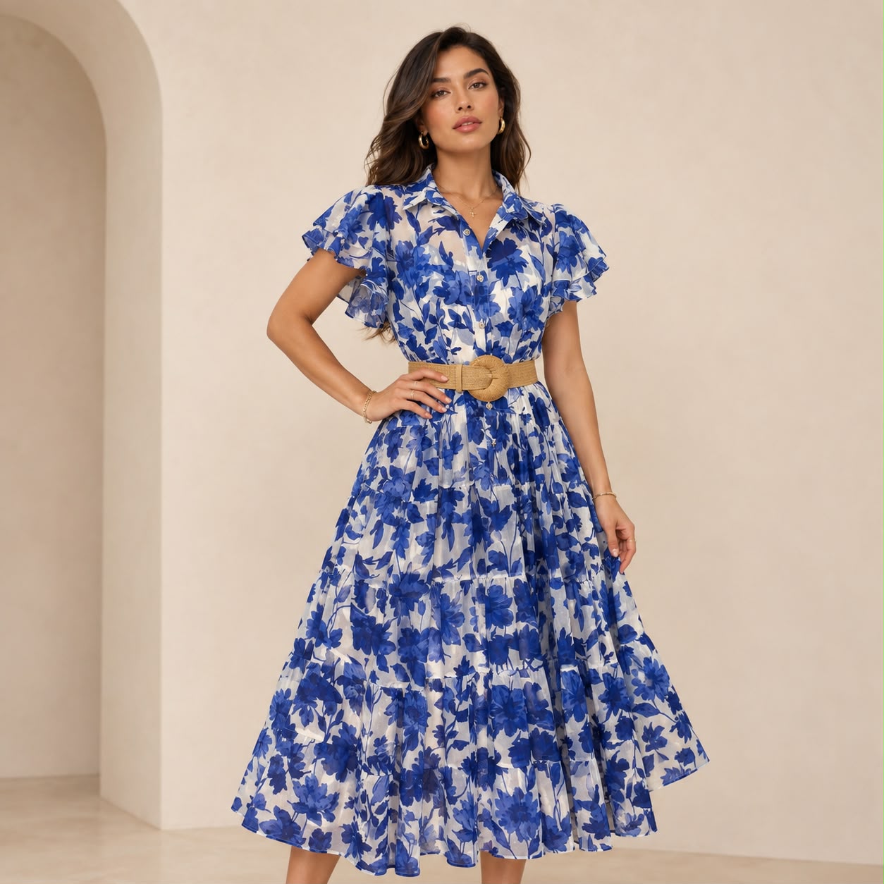 Cobalt Bloom Midi
