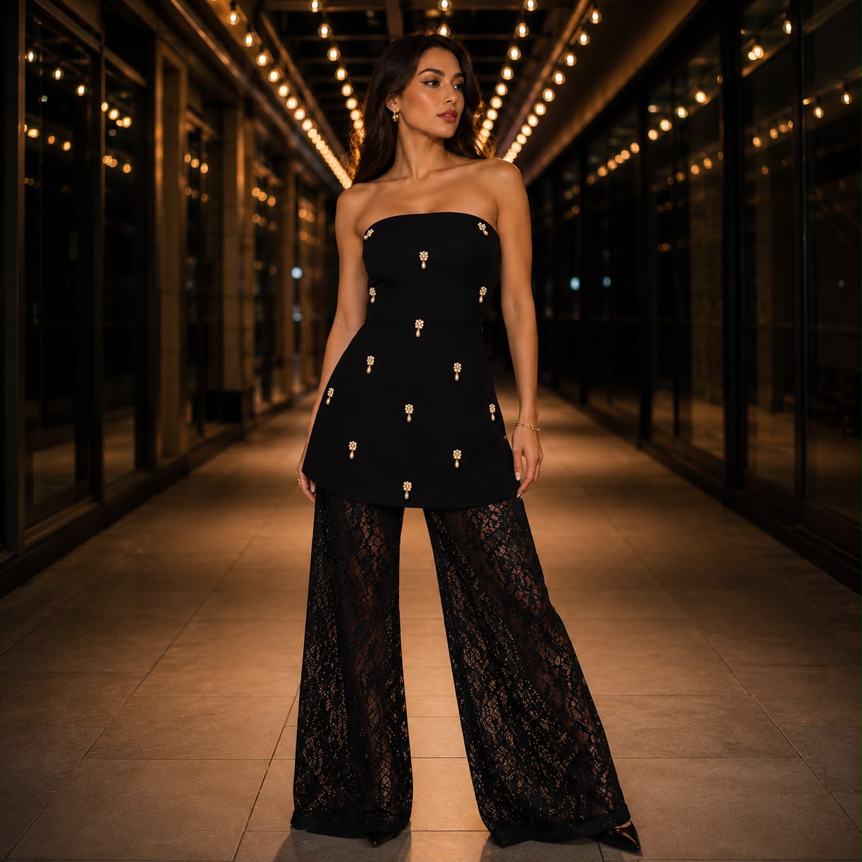 Strapless Jeweled Top Duo