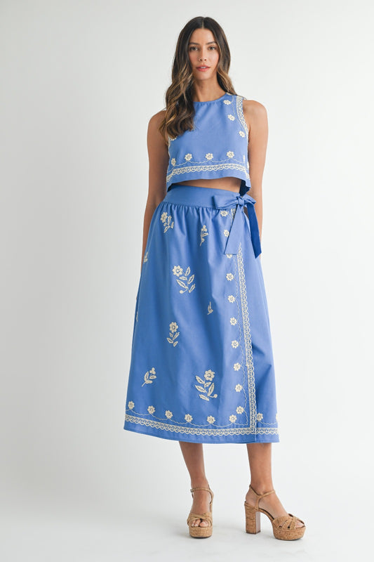 Blue skirt Set
