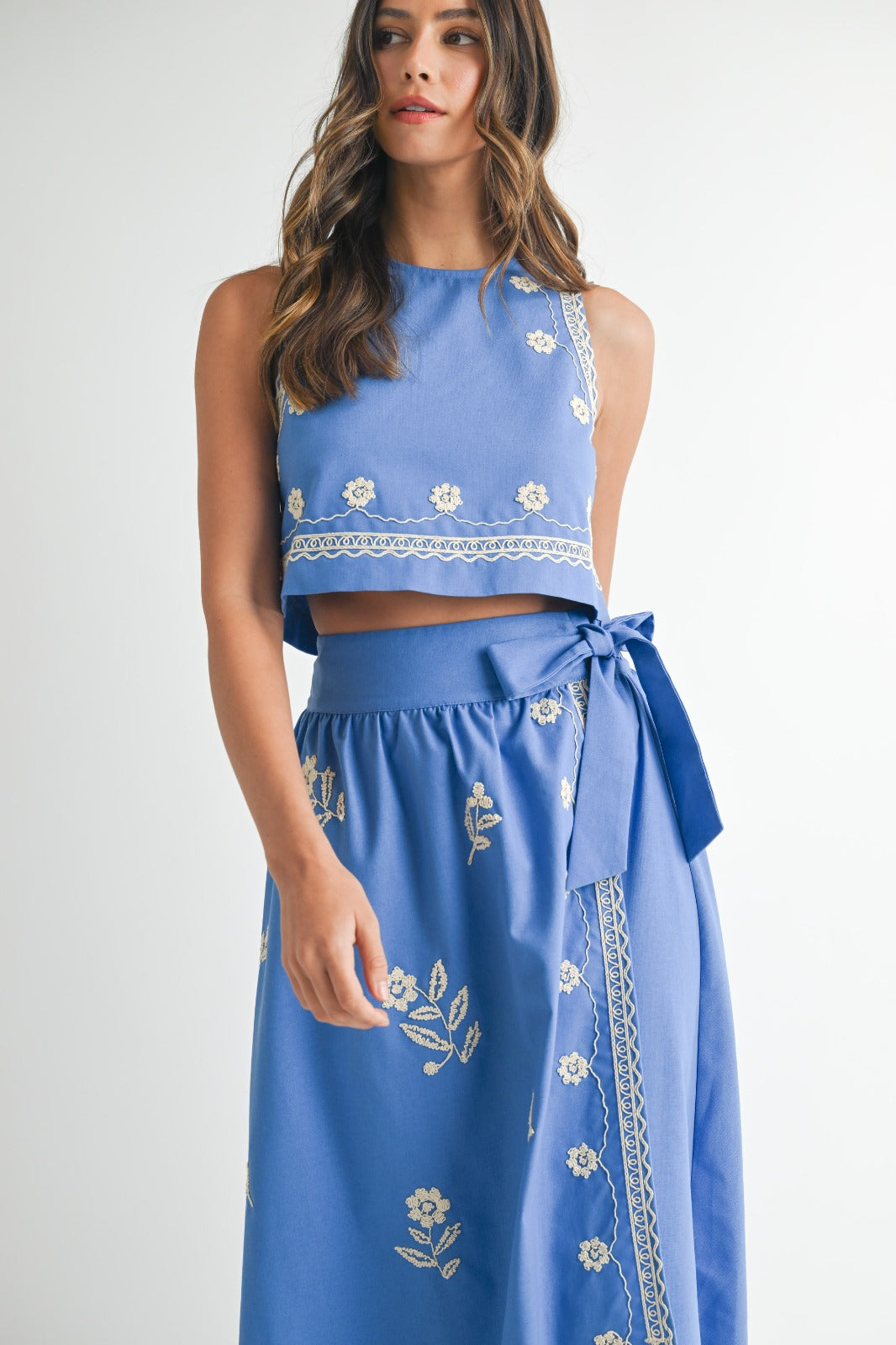 Blue skirt Set