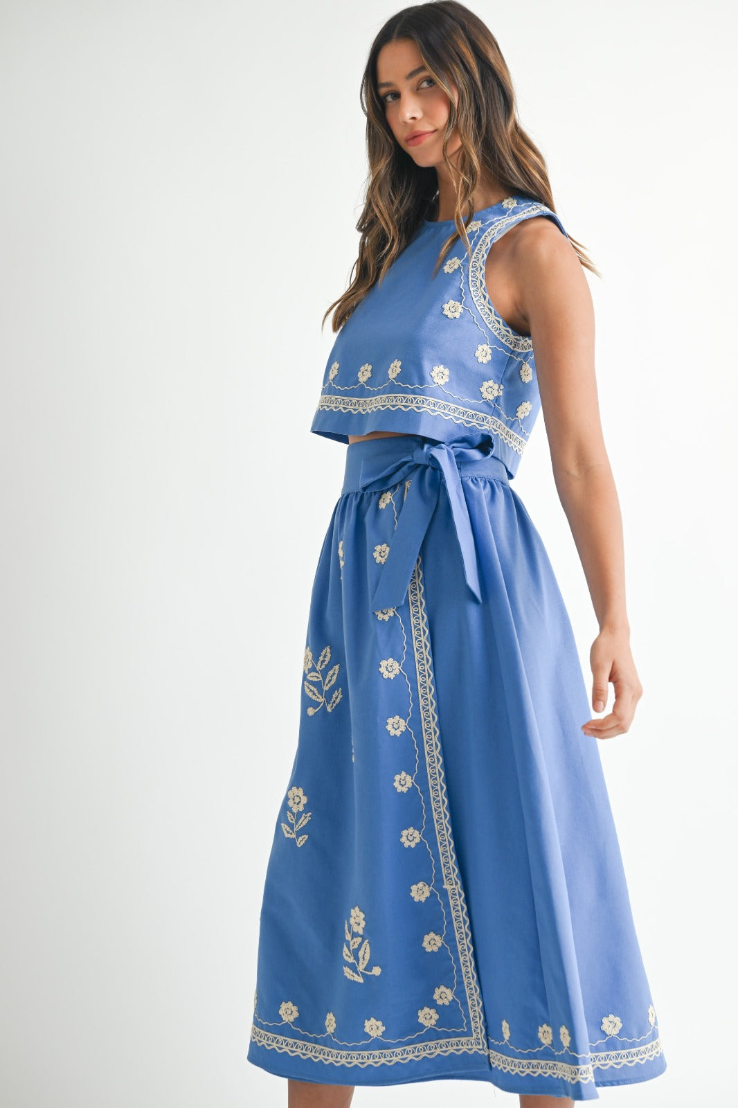 Blue skirt Set