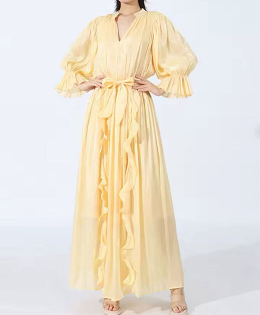 Butter yellow long Dress