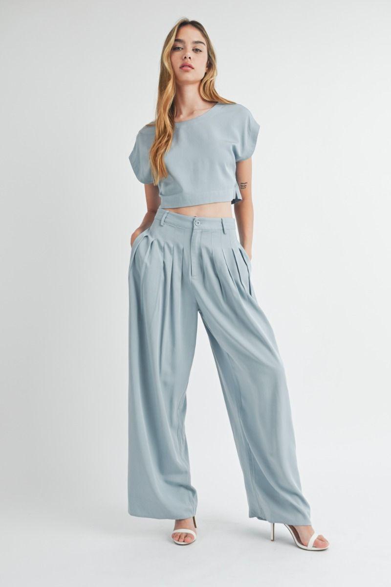 Sky Blue Comfort Pants Set