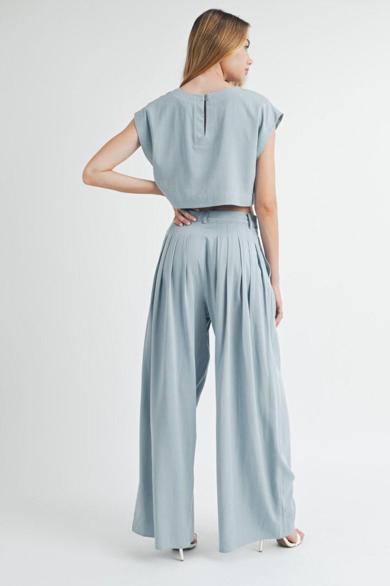 Sky Blue Comfort Pants Set