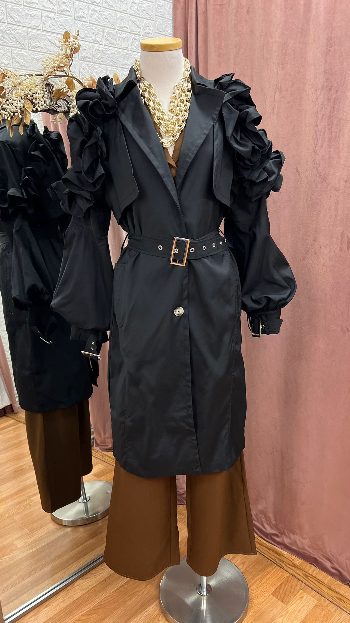 Velvet Noir Trench