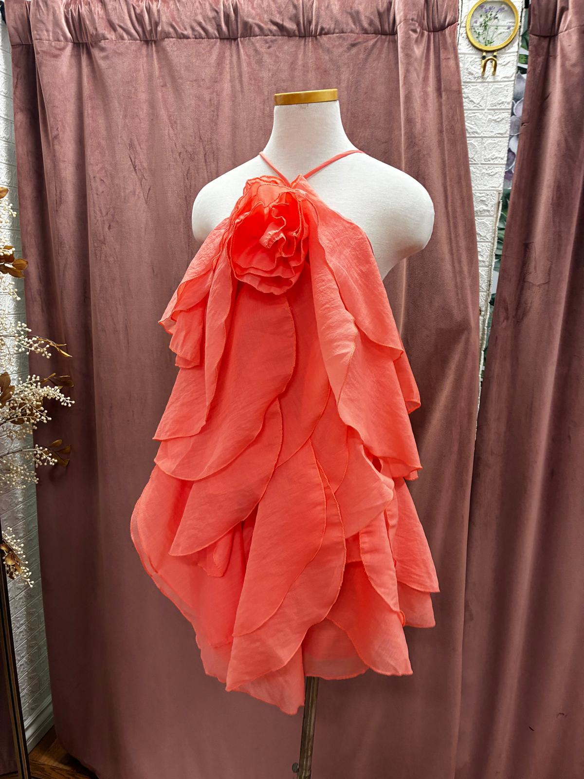 Sunset Petals Mini Dress