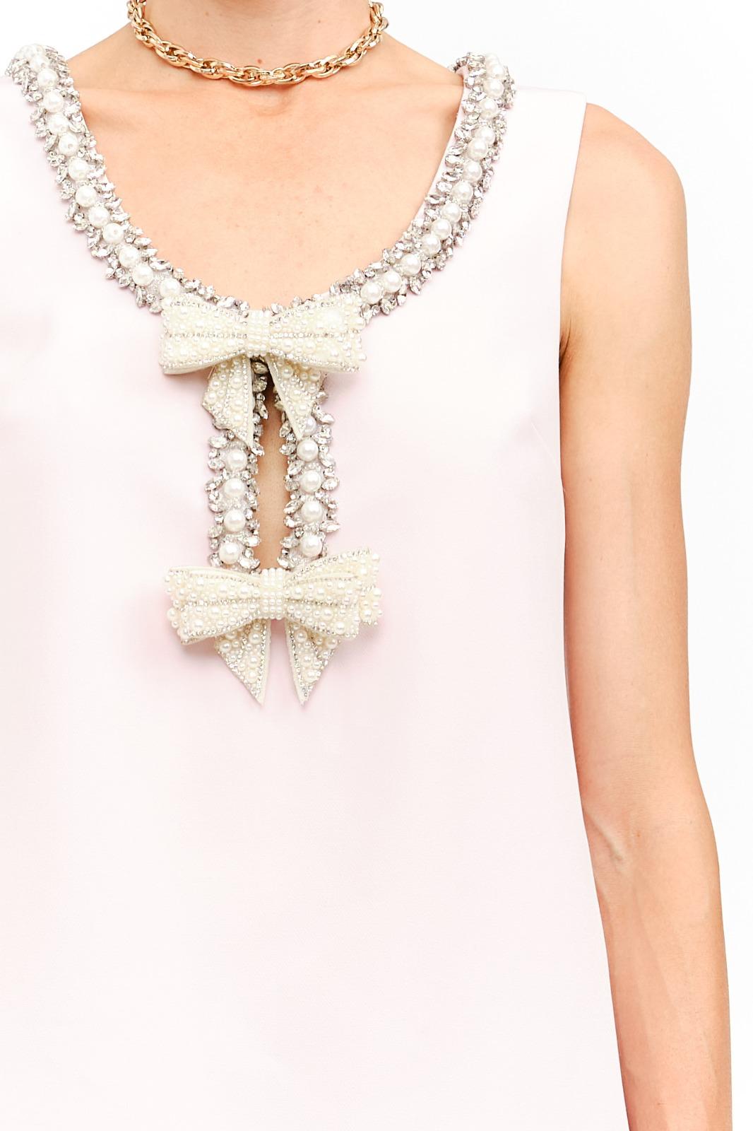 The Pearl Bow Mini Dress