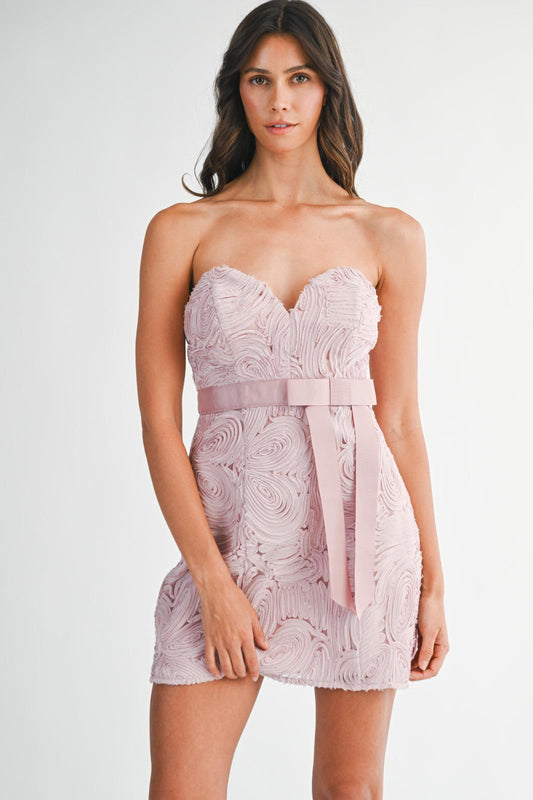 The Rosette Luxe Mini Dress