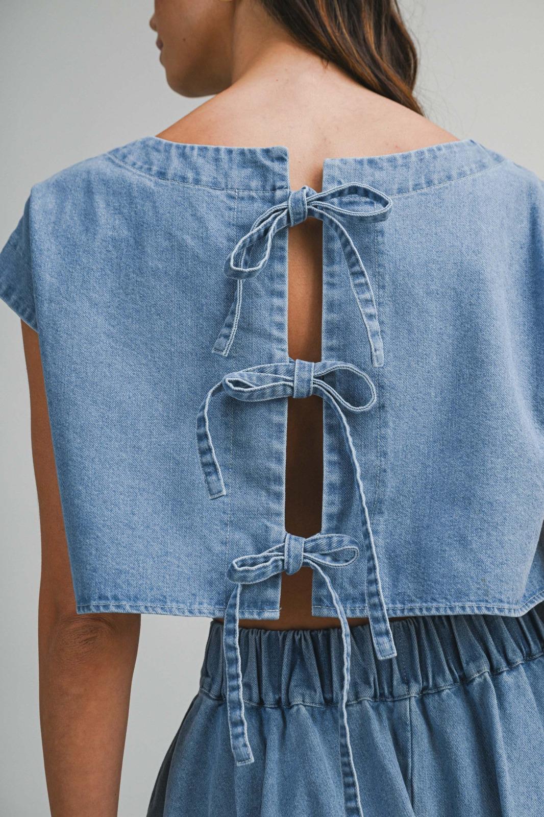 Stone Blue Soft Denim Two Piece