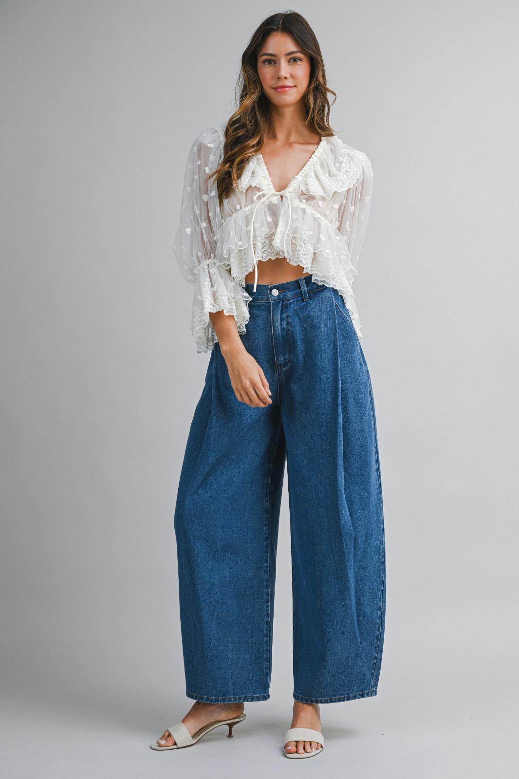 The Tulle Garden Bow Blouse