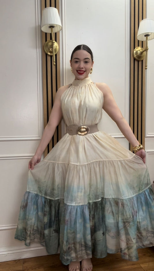 The Celestial Drape Halter Gown