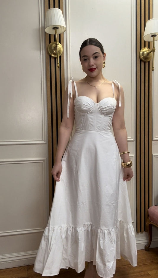 The White Corset Bow