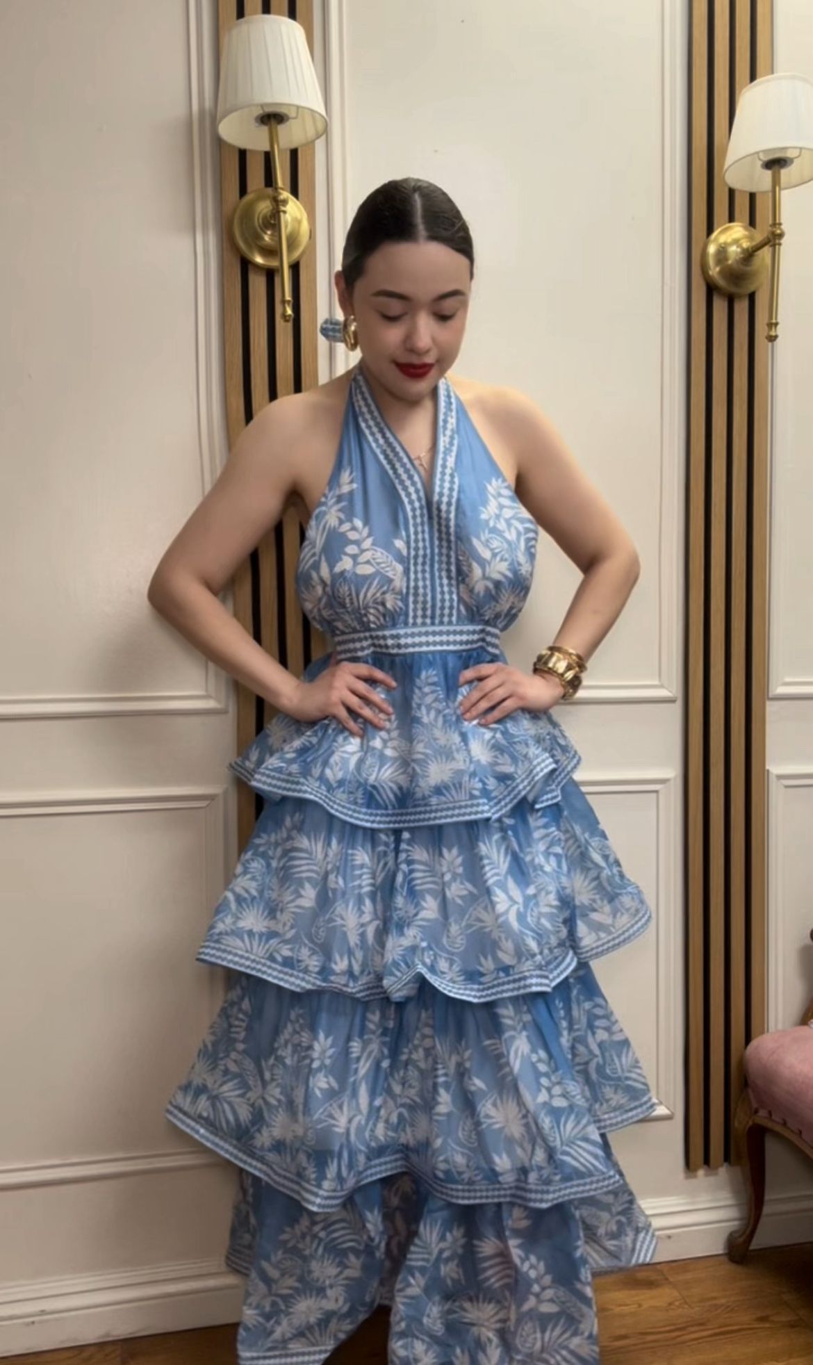 Blue Botanica Cascade Dress