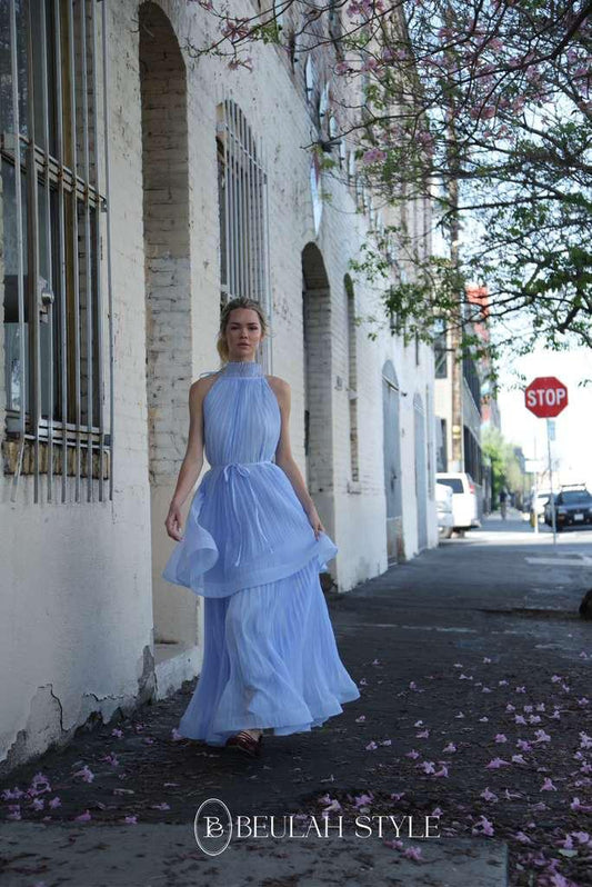 The Periwinkle Cloud Pleated Maxi