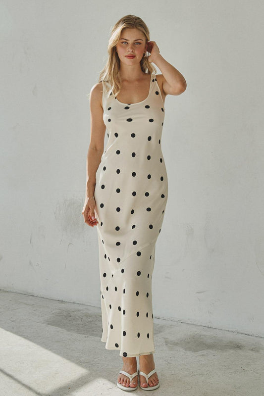 The Dot Slip Maxi Dress