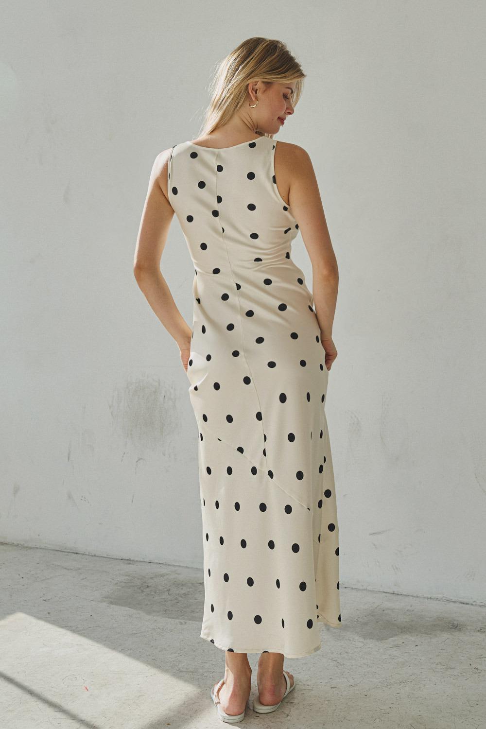 The Dot Slip Maxi Dress