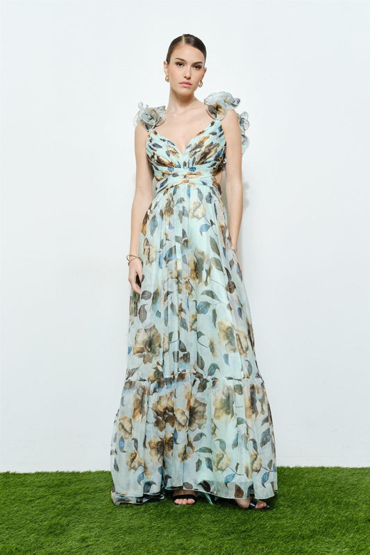 Botanical Dream Open Back Maxi