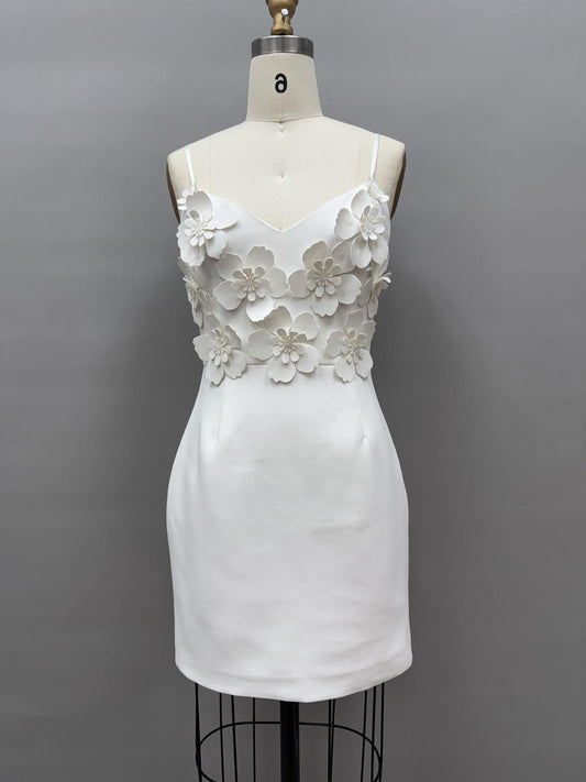 The Petal Appliqué Mini Dress