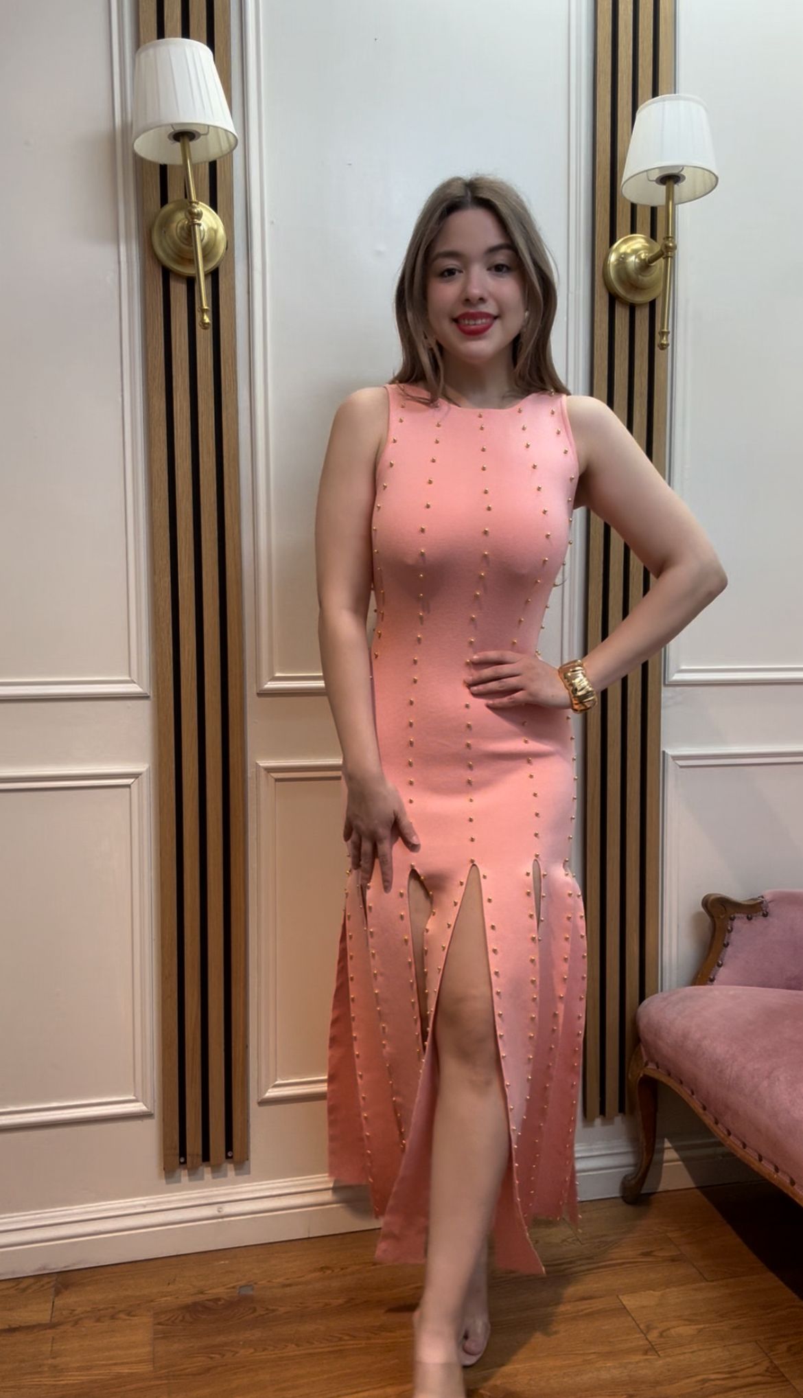 The Power Move Coral Dress