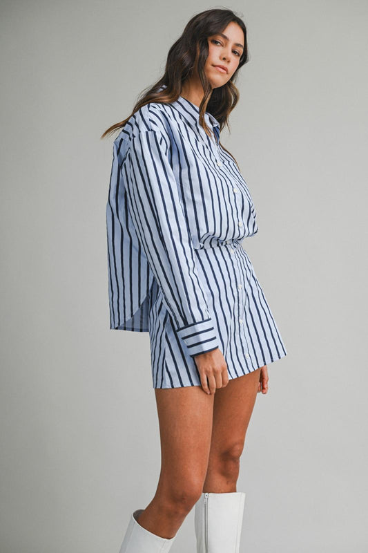 Navy & Blue Shirt Set