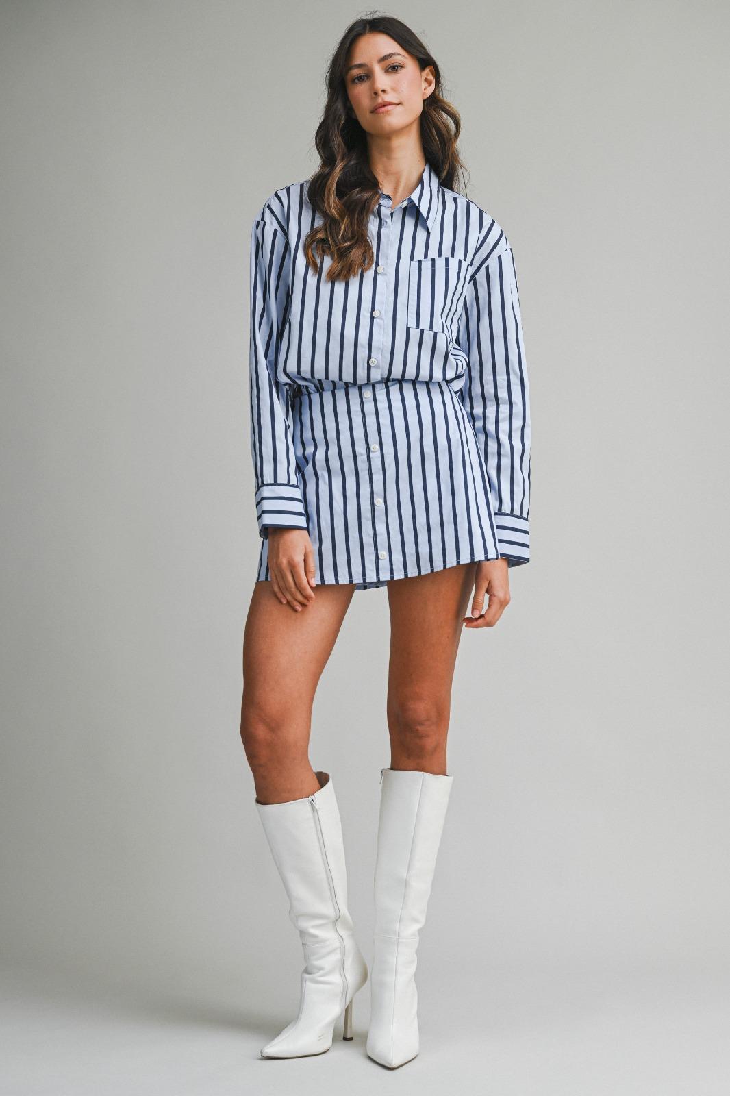 Navy & Blue Shirt Set