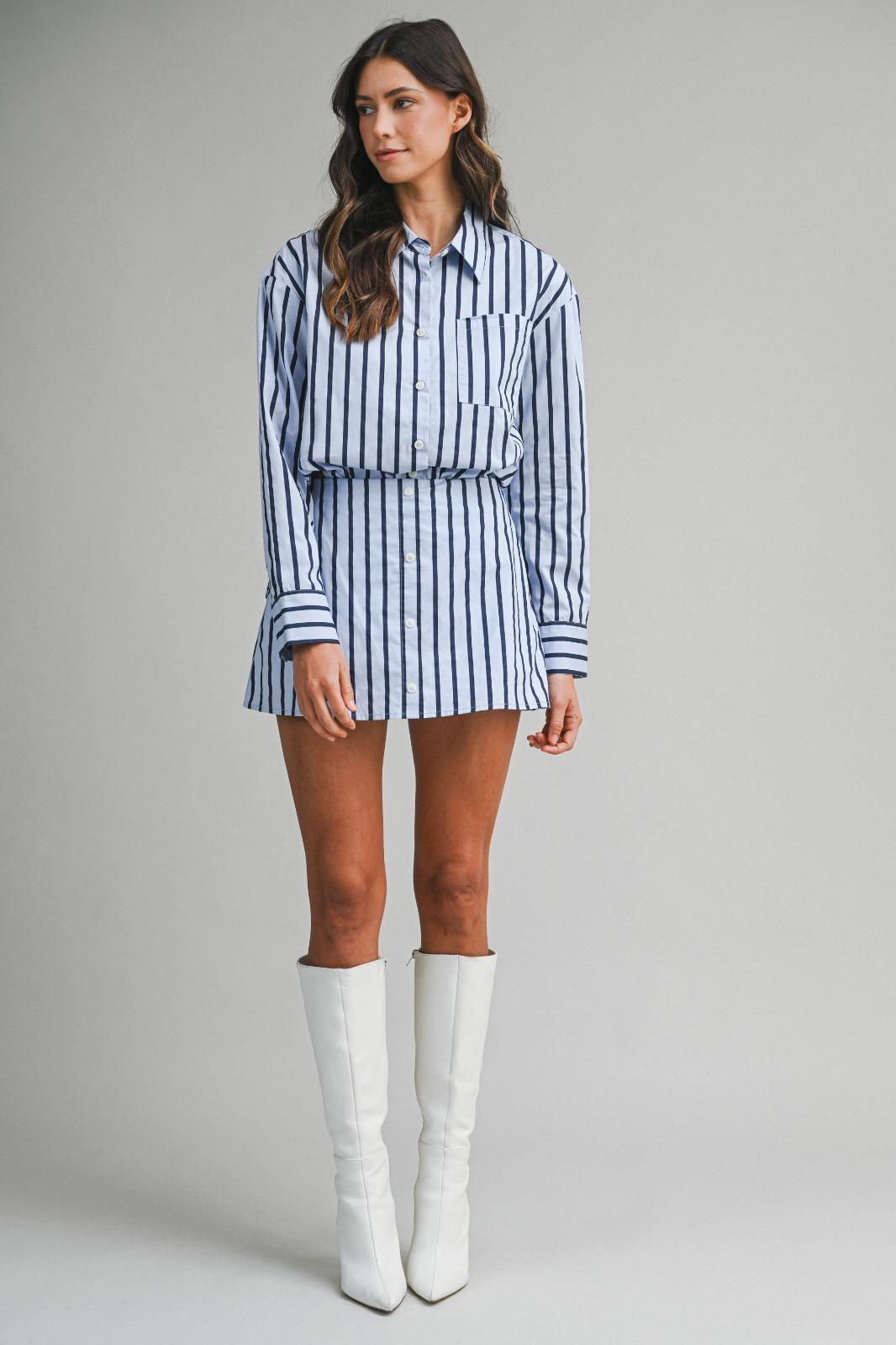 Navy & Blue Shirt Set