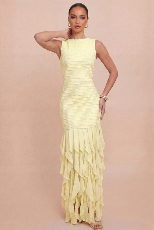 Lemon Cascade Gown
