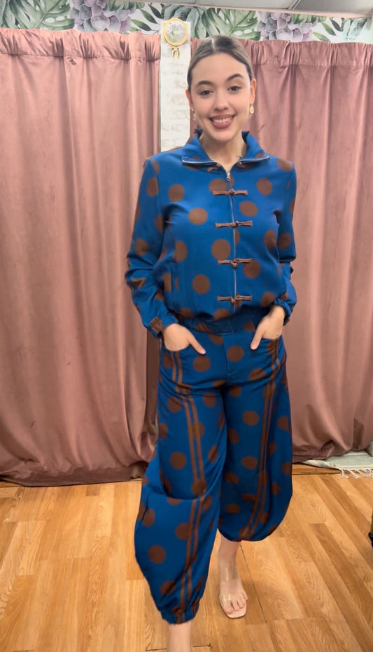 Cobalt Dot Track Set