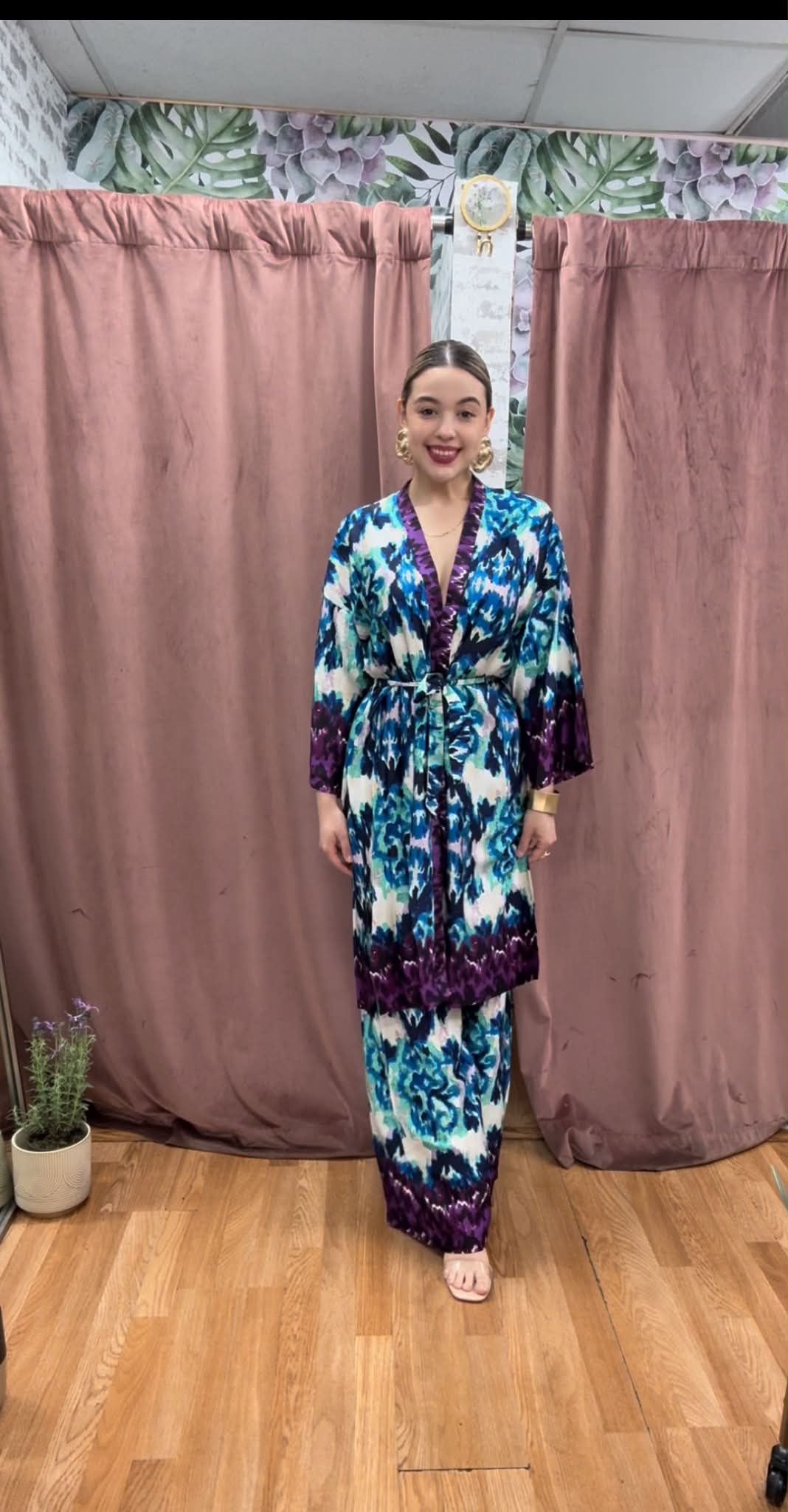 Jewel Tone Kimono Set