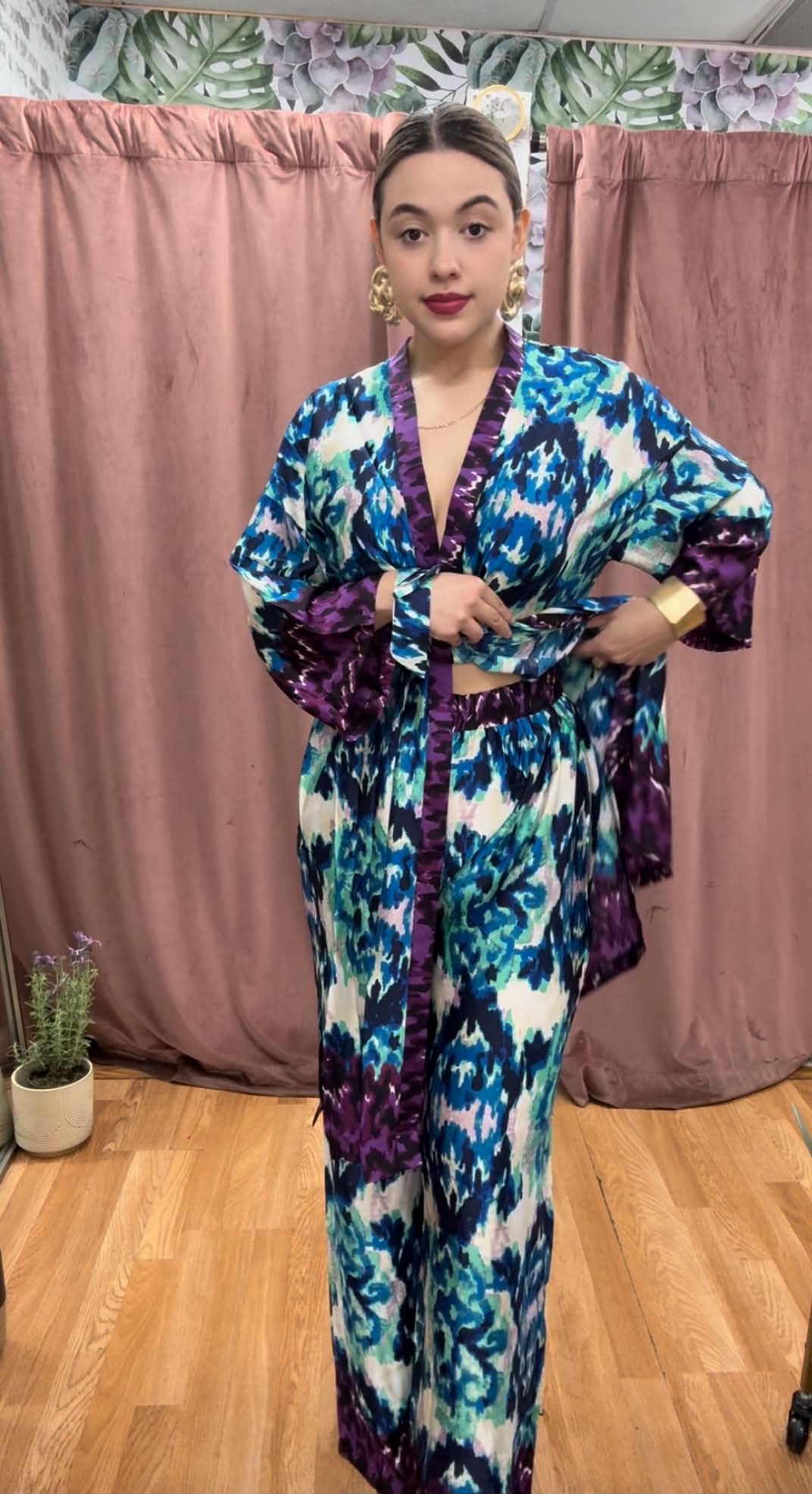 Jewel Tone Kimono Set