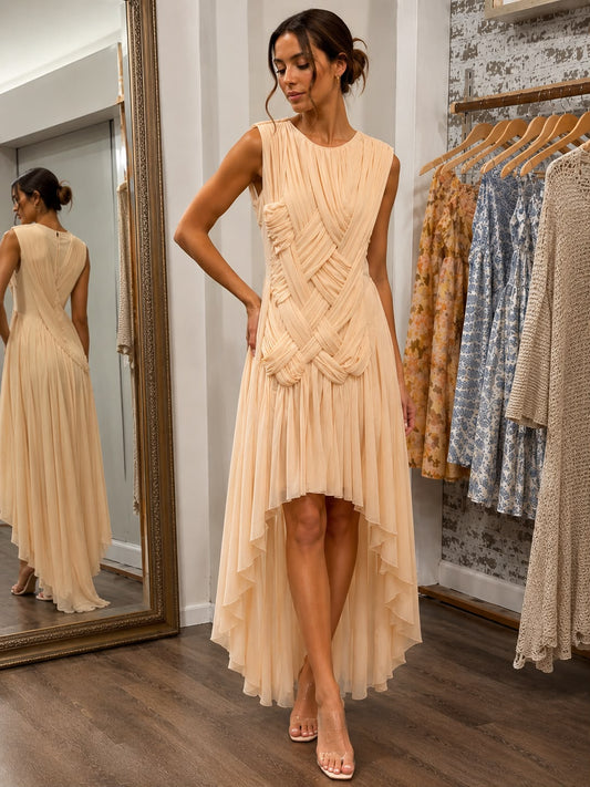 Champagne Basketweave Gown