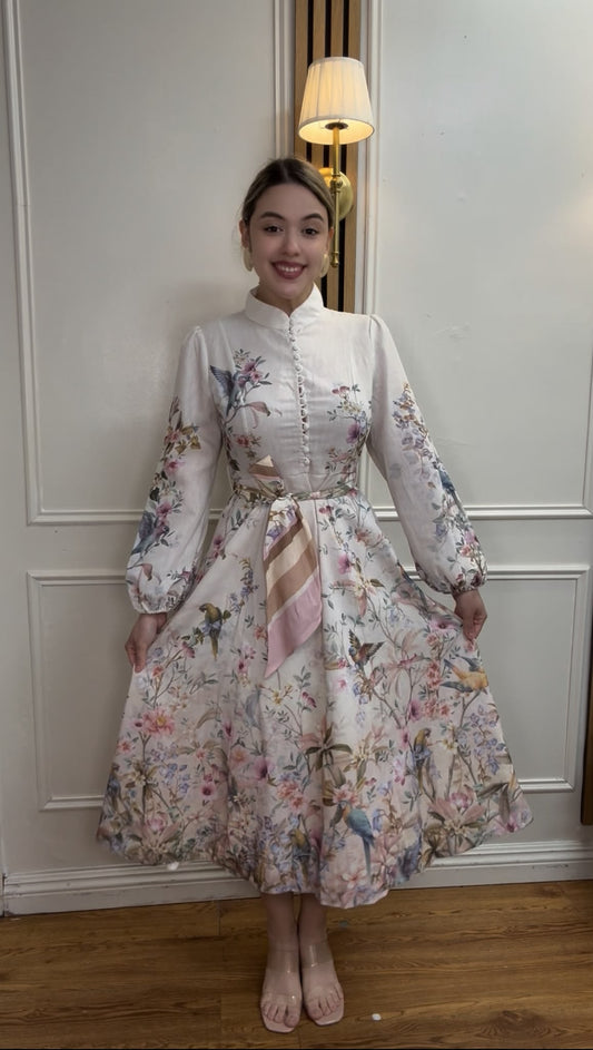 Garden Aviary Midi Dress
