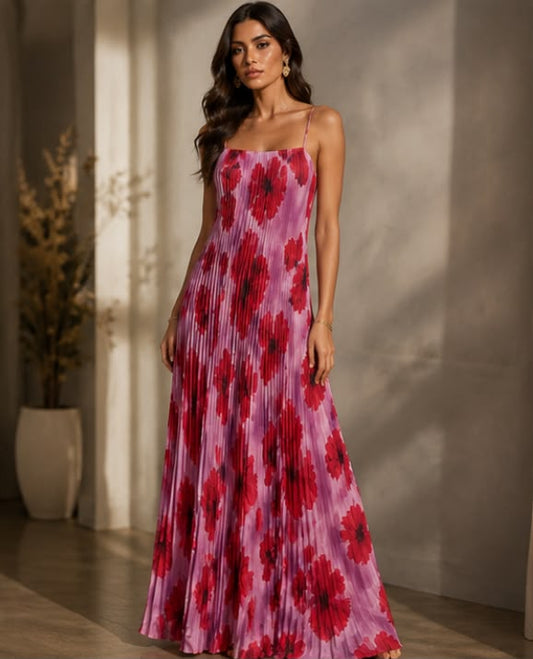 Floral Slip Column Gown
