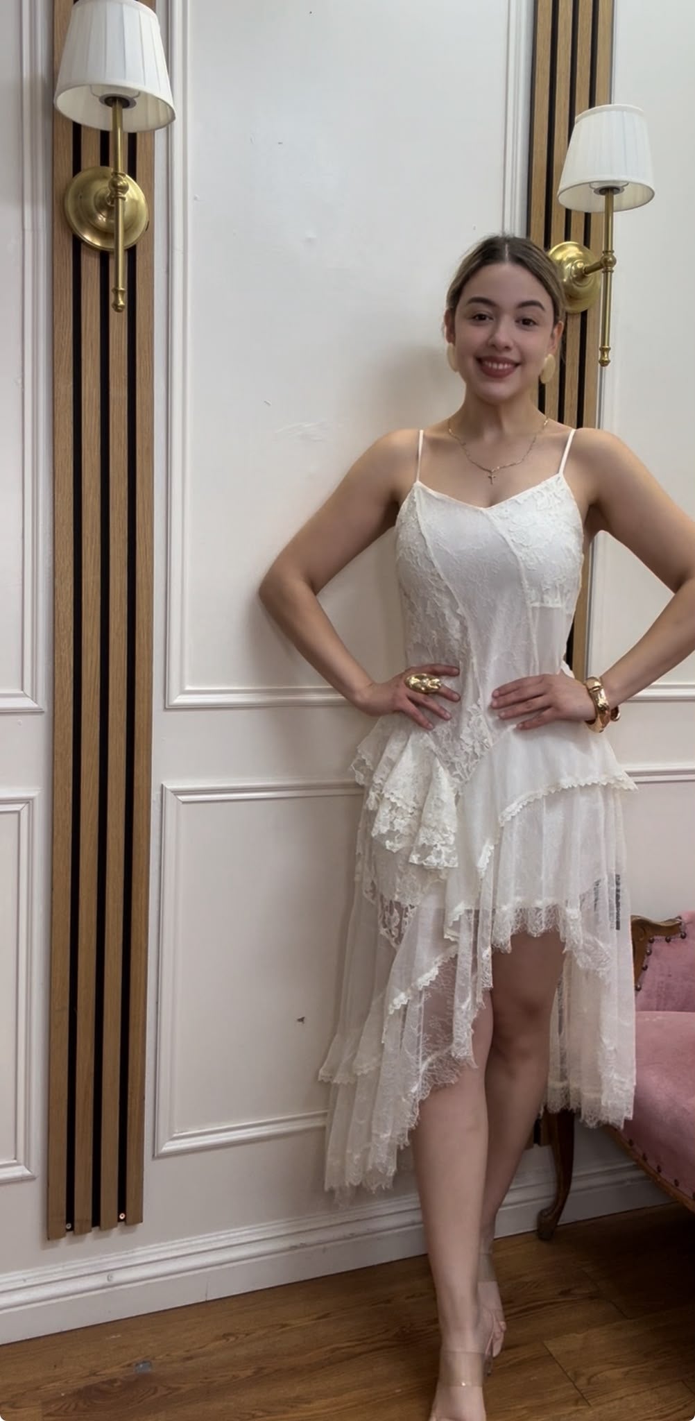 Ruffled Slip Mini Dress